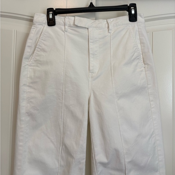 Alex Mill THE HIGH-RISE TWILL TROUSER IN WHITE size 6 - Picture 3 of 9